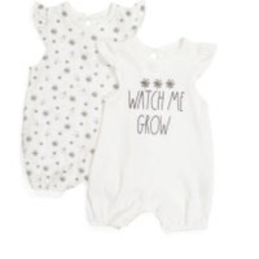 RAE DUNN 2 PK Rompers